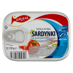 GRAAL Sardynki w sosie pomidorowym 110g
