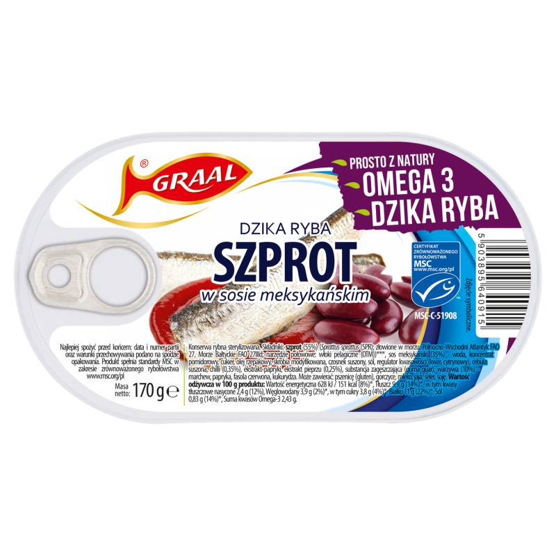 Graal Szprot w sosie meksykańskim 170 g