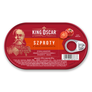 King Oscar Szproty Bałtyckie w Puszce w Sosie Pomidorowym - 160 g