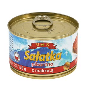 Sałatka z Makrelą i Łososiem w Puszce Pikantna Konserwa Rybna - MK 170 g