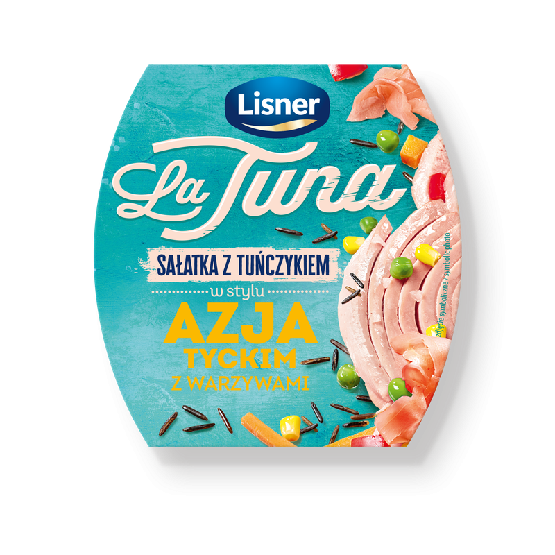 Sałatka z tuńczykiem w stylu AZJATYCKIM z warzywami Lisner 160 g