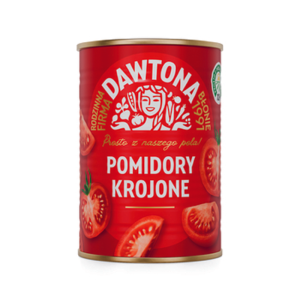 Pomidory krojone bez skórki w soku pomidorowym 400g Dawtona