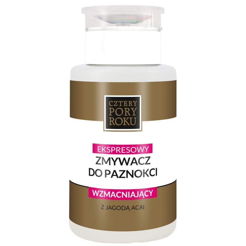 Zmywacz do paznokci Cztery Pory Roku Ekspresowy z jagodą acai Wzmacniający 200ml