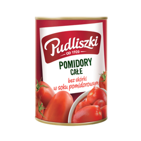 Pudliszki pomidory całe w soku pomidorowym 400G