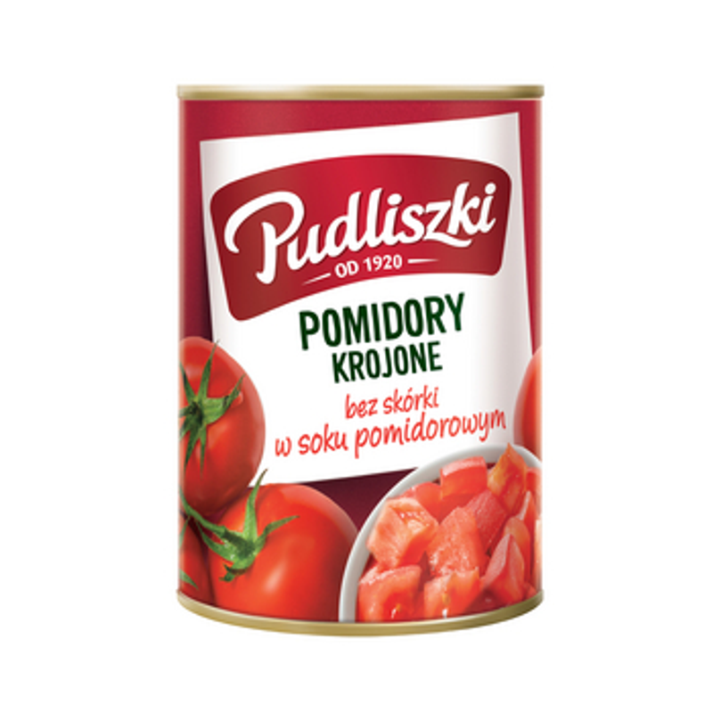 Pudliszki pomidory krojone w soku pomidorowym 400g