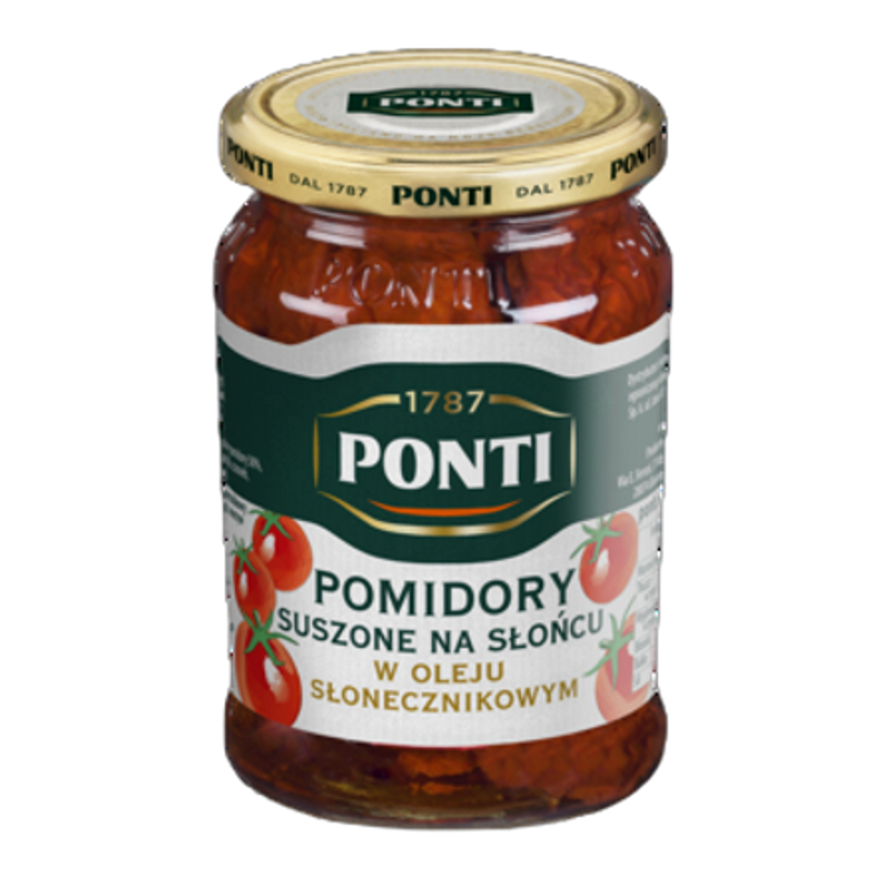 PONTI Pomidory suszone na słońcu w oleju słonecznikowym 280G