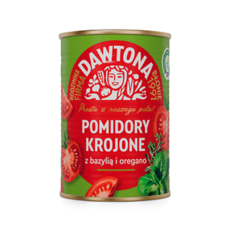 Pomidory krojone z ziołami 400g Dawtona