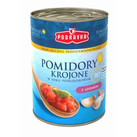 Pomidory krojone z czosnkiem Podravka 400g
