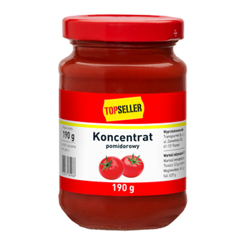 TOPSELLER Koncentrat pomidorowy 190 g. Produkt pasteryzowany