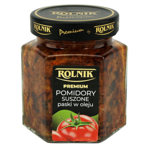 Pomidory Suszone Premium w Słoiku Paski w Oleju Rzepakowym - Rolnik 280 g