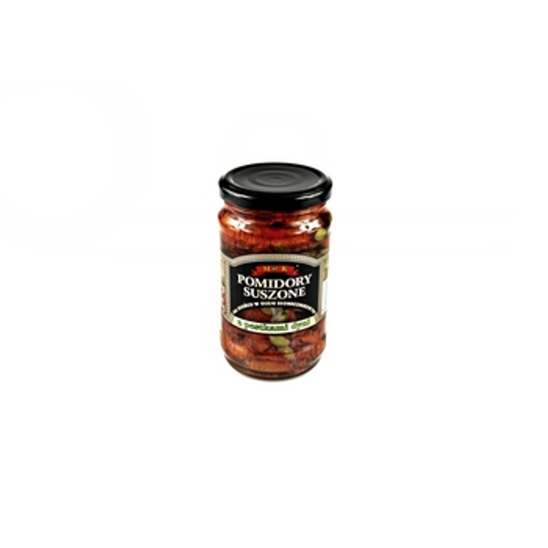 MK Pomidory suszone w oleju słonecznikowym z pestkami dyni 280 g. Produkt pasteryzowany