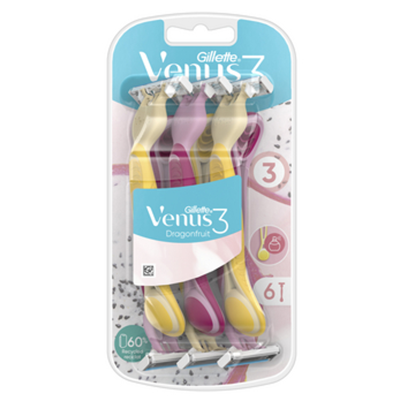 Gillette Venus 3 Dragonfruit Maszynki jednorazowe, 6szt