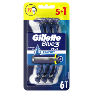 Gillette Blue3 Plus Comfort Maszynki jednorazowe dla mężczyzn 6 szt.
