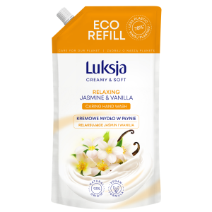 Luksja Creamy & Soft Kremowe mydło w płynie Jaśmin i Wanilia 900 ml opakowanie uzupełniające