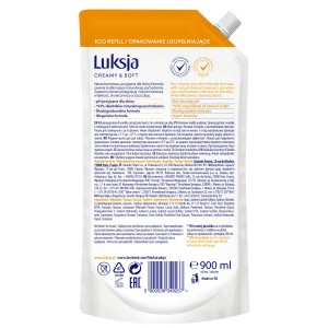 Luksja Creamy & Soft Kremowe mydło w płynie Jaśmin i Wanilia 900 ml opakowanie uzupełniające