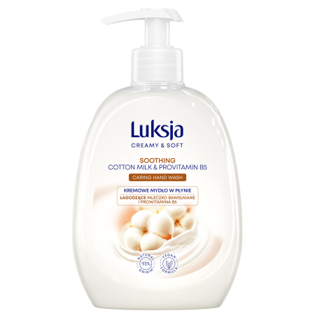 Luksja Creamy & Soft Kremowe mydło w płynie Mleczko bawełniane i Prowitamina B5 500 ml