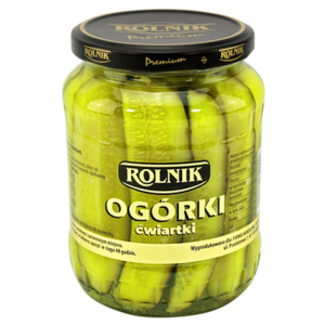 Ogórki ćwiartki 720 ml Rolnik