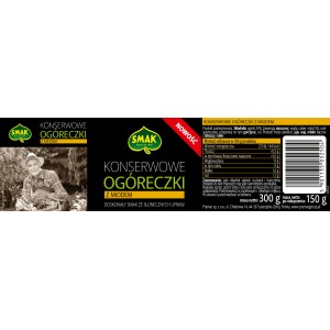 Smak Konserwowe ogóreczki z miodem 300g