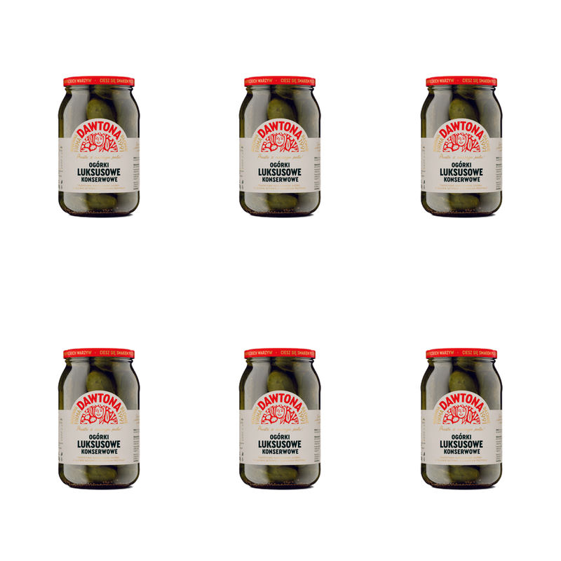 Ogórki konserwowe luksusowe 900g produkt pasteryzowany Dawtona X6