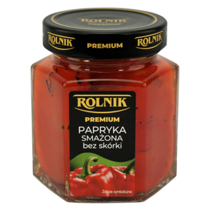 Papryka Czerwona bez Skórki Smażona Marynowana w Słoiku - 300 g Rolnik