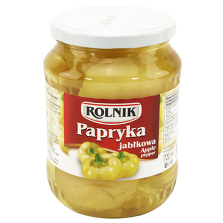 Papryka Jabłkowa Żółta Pikantna Marynowana do Faszerowania 720 ml Rolnik