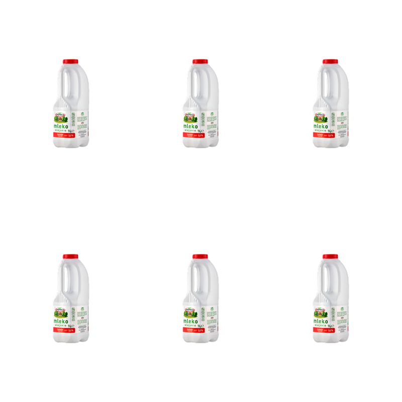 Mleko Wiejskie BUTELKA 3,2% 1l X6