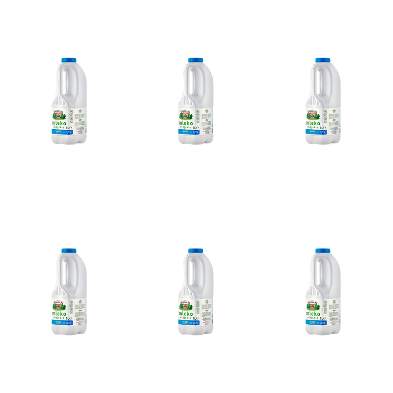 Piątnica Mleko Wiejskie BUTELKA 2,0% 1l X6