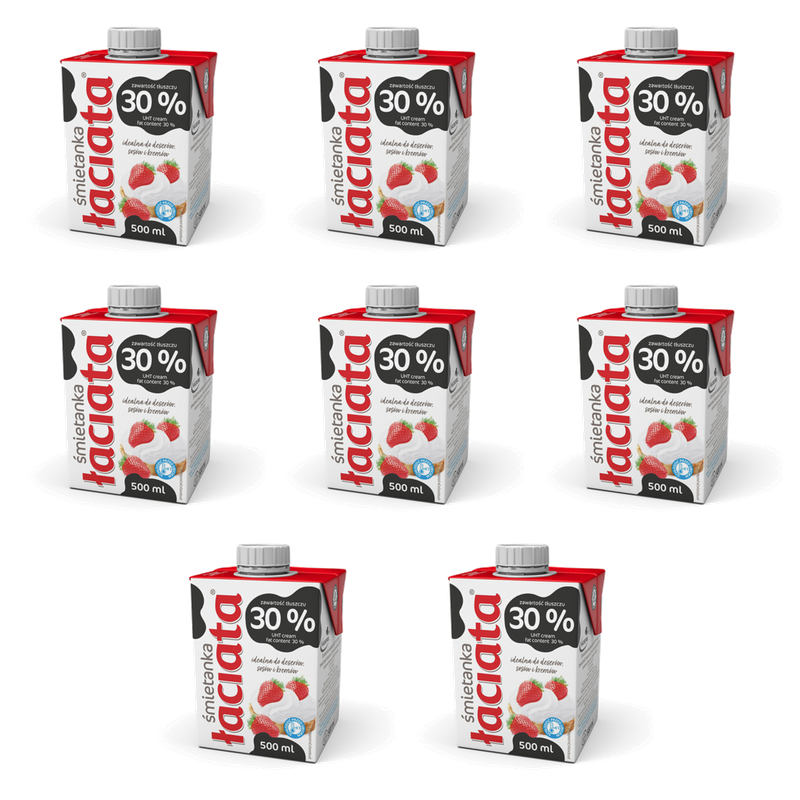 Śmietanka UHT 30% tłuszczu łaciata 500ML X8
