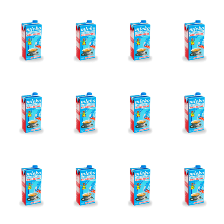 Spółdzielnia Mleczarska w Gostyniu. Mleko zagęszczone niesłodzone gostyńskie 7,5% 1kg X12