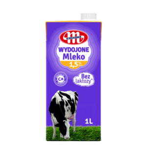 Mlekovita Mleko UHT 1,5% tłuszczu 1l Wydojone bez laktozy X12