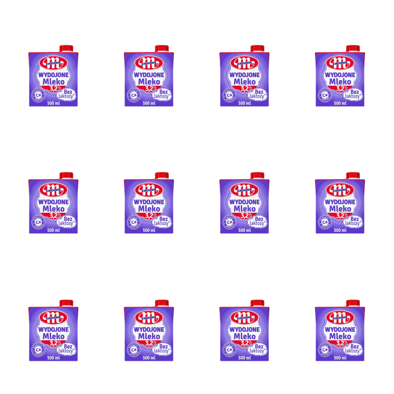 Mlekovita Mleko UHT Wydojone bez laktozy 3,2% tł. 500ml X12