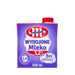 Mlekovita Mleko UHT Wydojone bez laktozy 3,2% tł. 500ml X12
