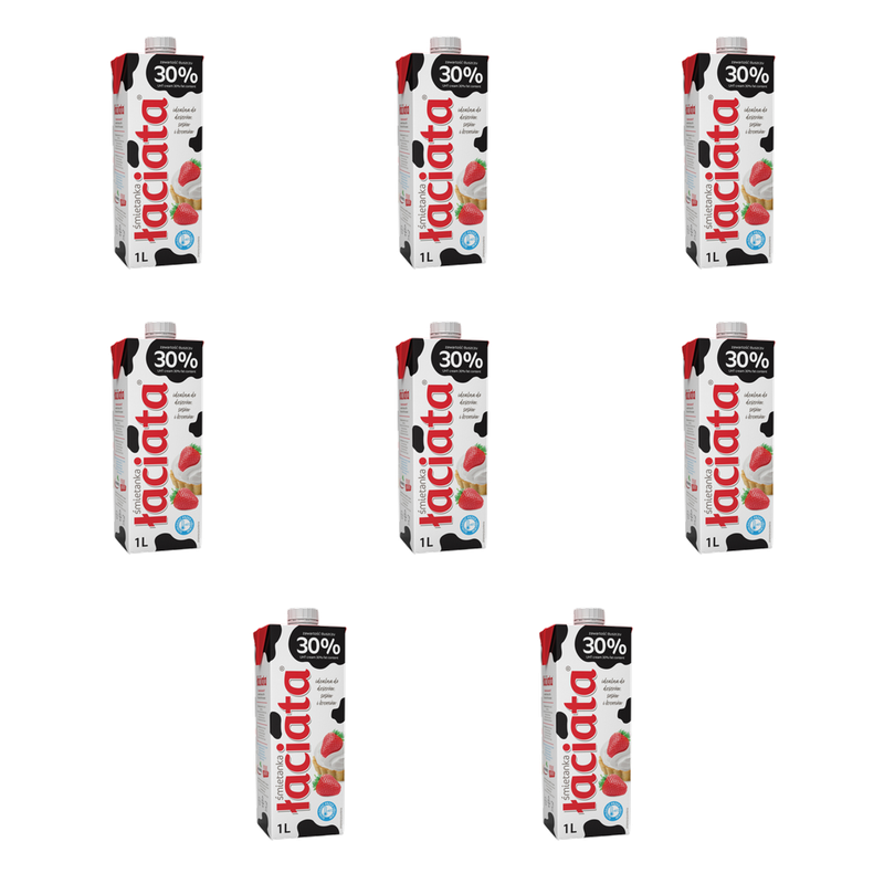 Śmietanka UHT Łaciata 30% karton 1L X8