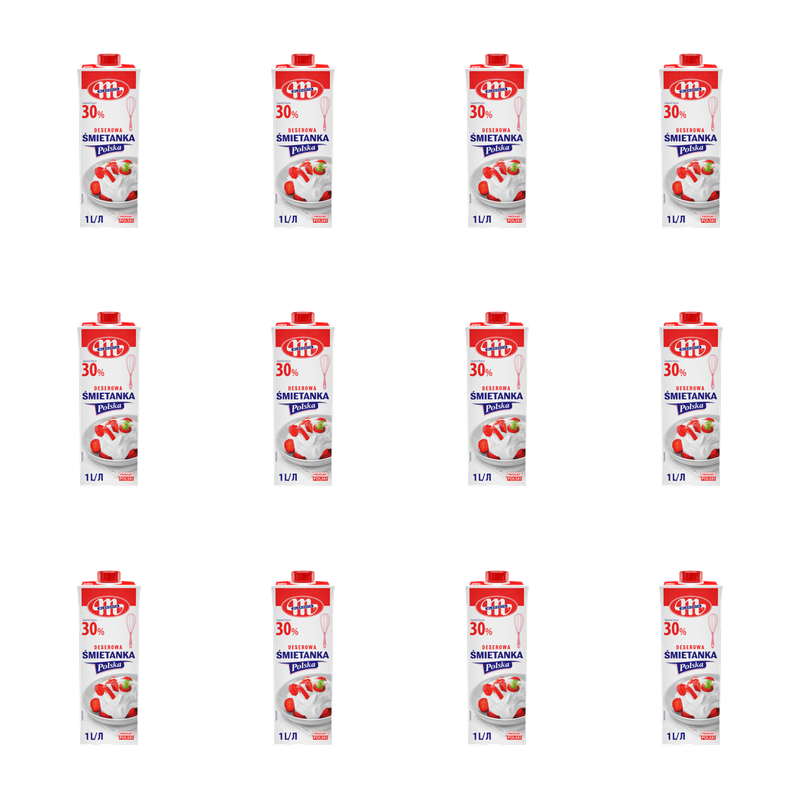 Mlekovita Śmietanka Polska UHT 30% tłuszczu 1l X12