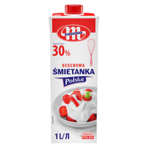 Mlekovita Śmietanka Polska UHT 30% tłuszczu 1l X12