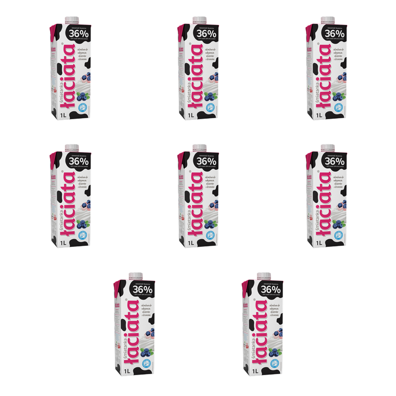 Śmietanka UHT Łaciata 36% 1L X8