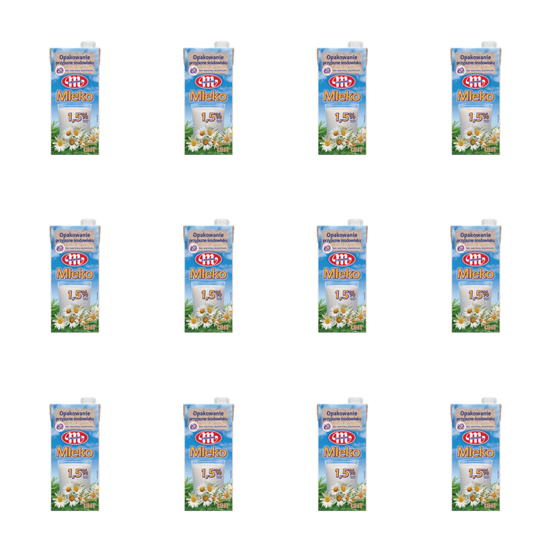 Mlekovita Mleko UHT 1,5% tłuszczu 1l X12