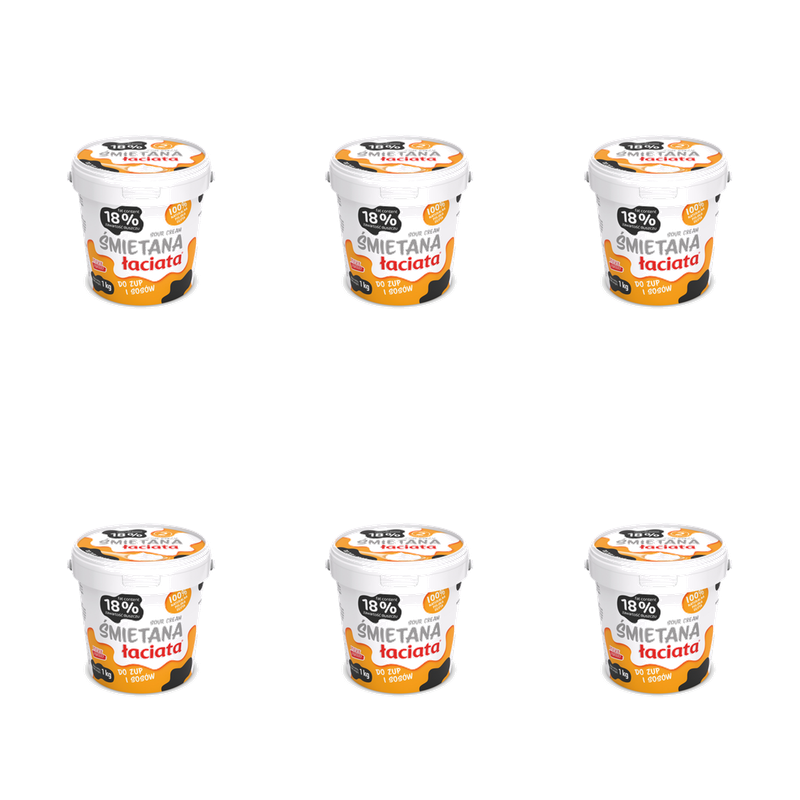 Śmietana Łaciata 18% 1 kg X6