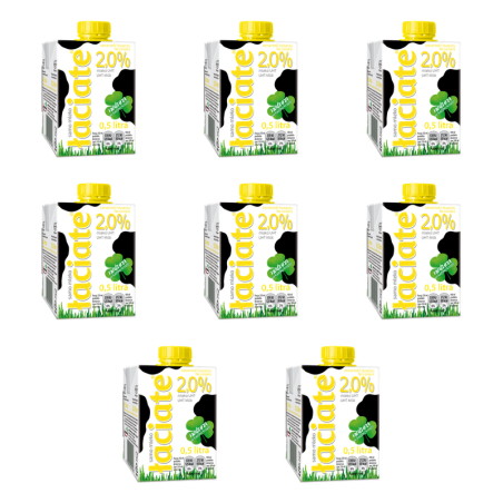 Mleko UHT Łaciate 2% , 500ml X8