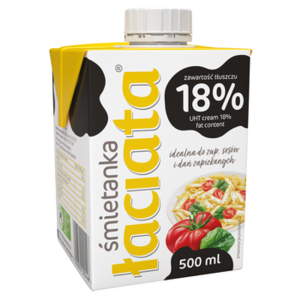 śmietanka uht łaciata 18% 500 ml X8