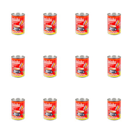 Spółdzielnia Mleczarska w Gostyniu. Mleko zagęszczone słodzone gostyńskie 8% tłuszczu 530g X12