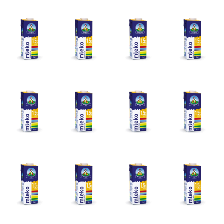 Mleko Łowickie Premium UHT 2% 1L Łowicz X12