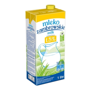 Mleko Zambrowskie UHT 1,5% 1L Mlekpol X12