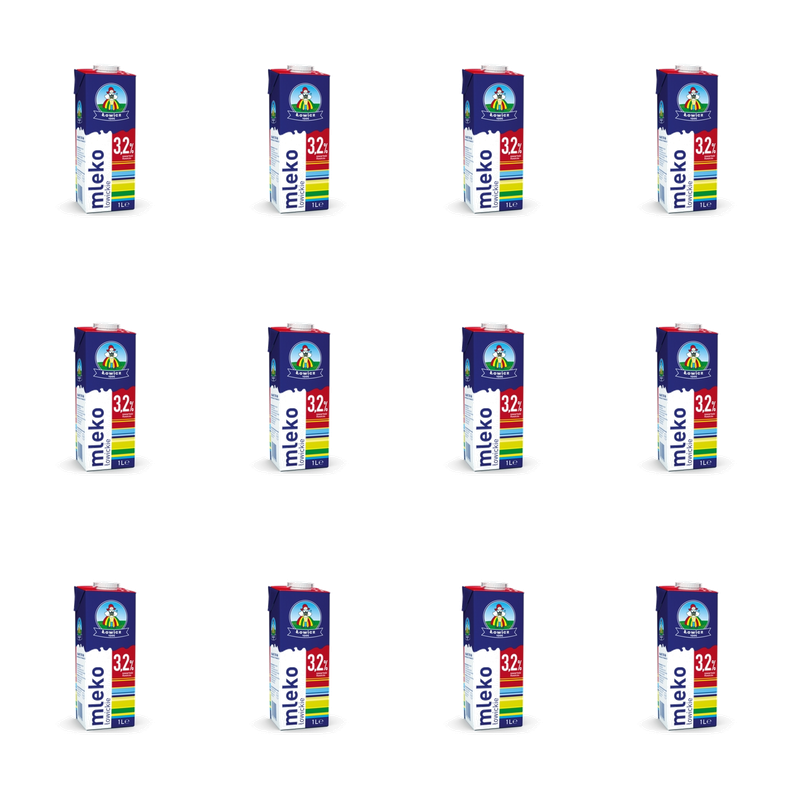 Mleko Łowickie Premium UHT 3,2% 1L Łowicz X12