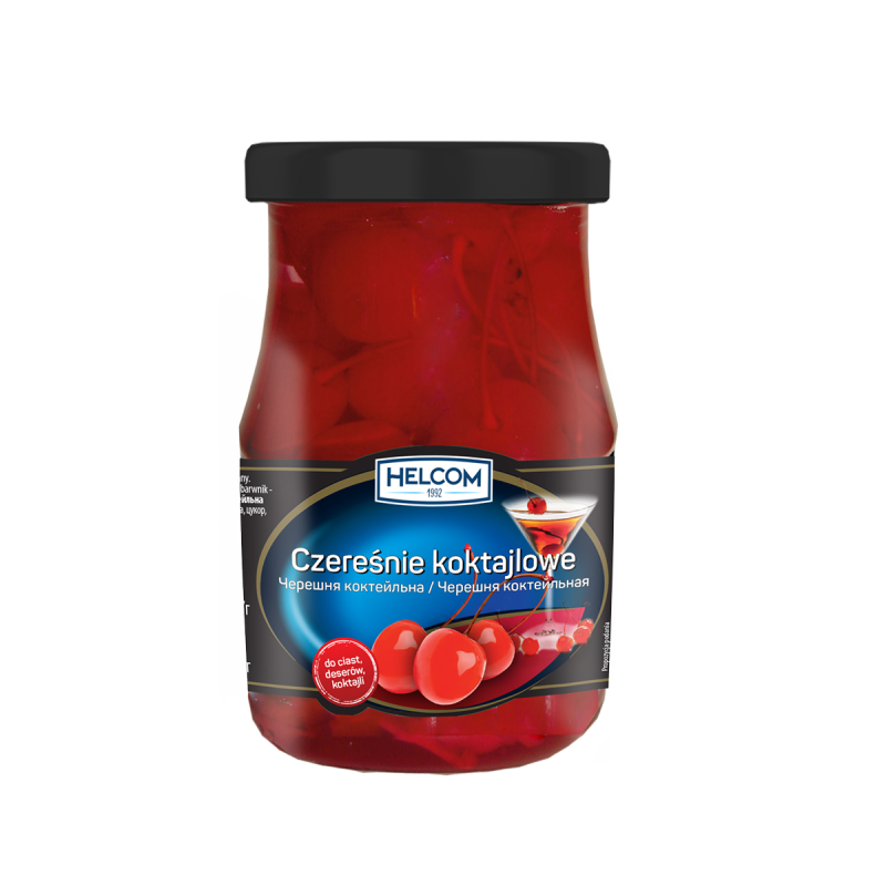 Czereśnie koktajlowe czerwone 370g Helcom