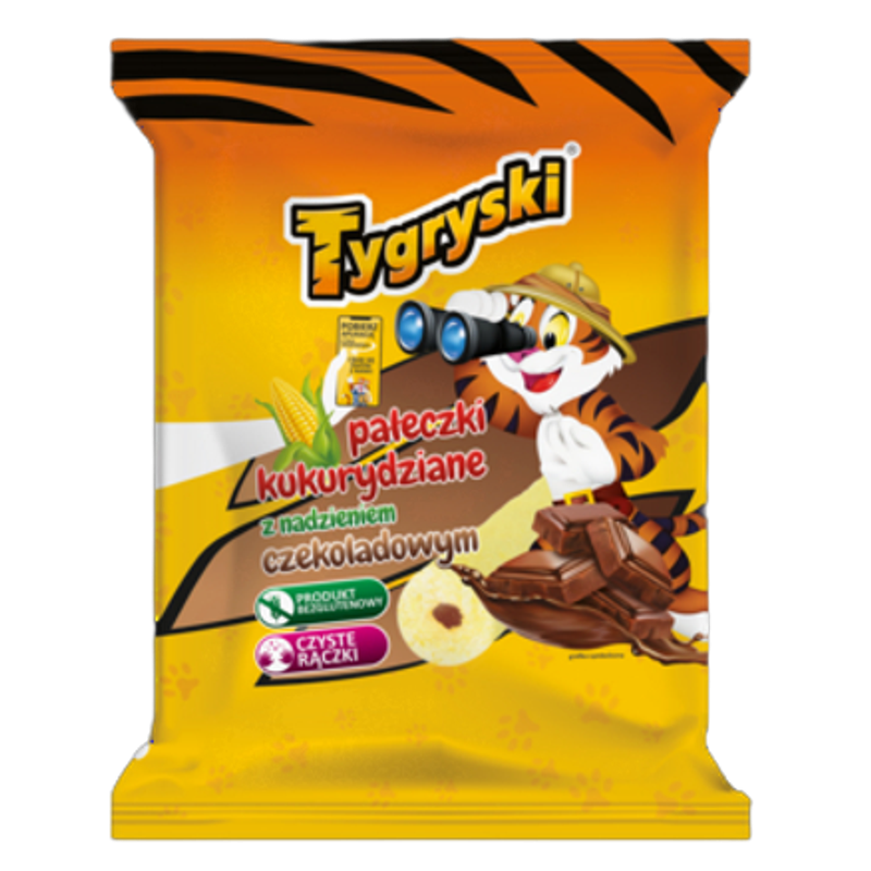 Tygryski Pałeczki z nadzieniem czekoladowym 60g
