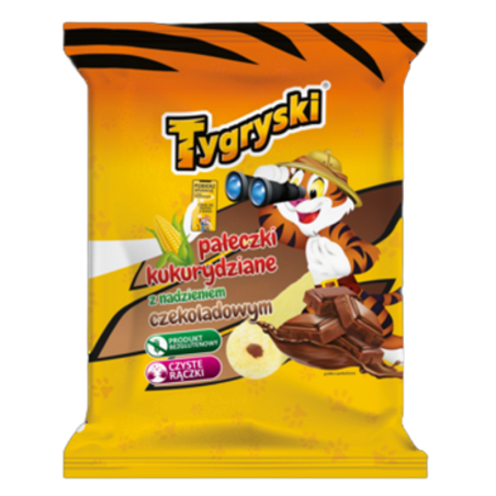 Tygryski Pałeczki z nadzieniem czekoladowym 60g