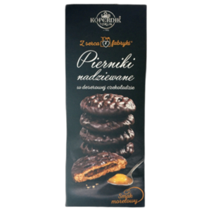 Kopernik Pierniki nadziewane w deserowej czekoladzie smak morelowy 145 g