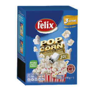 felix Popcorn do mikrofalówki sól 270 g (3x90 g)