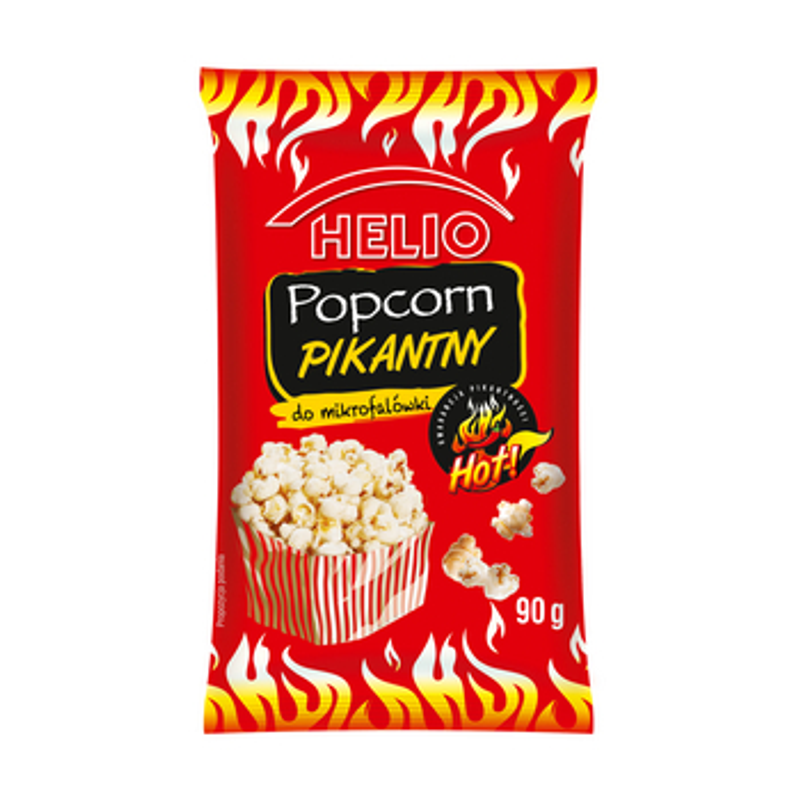 Popcorn do mikrofalówki pikantny 90 g HELIO